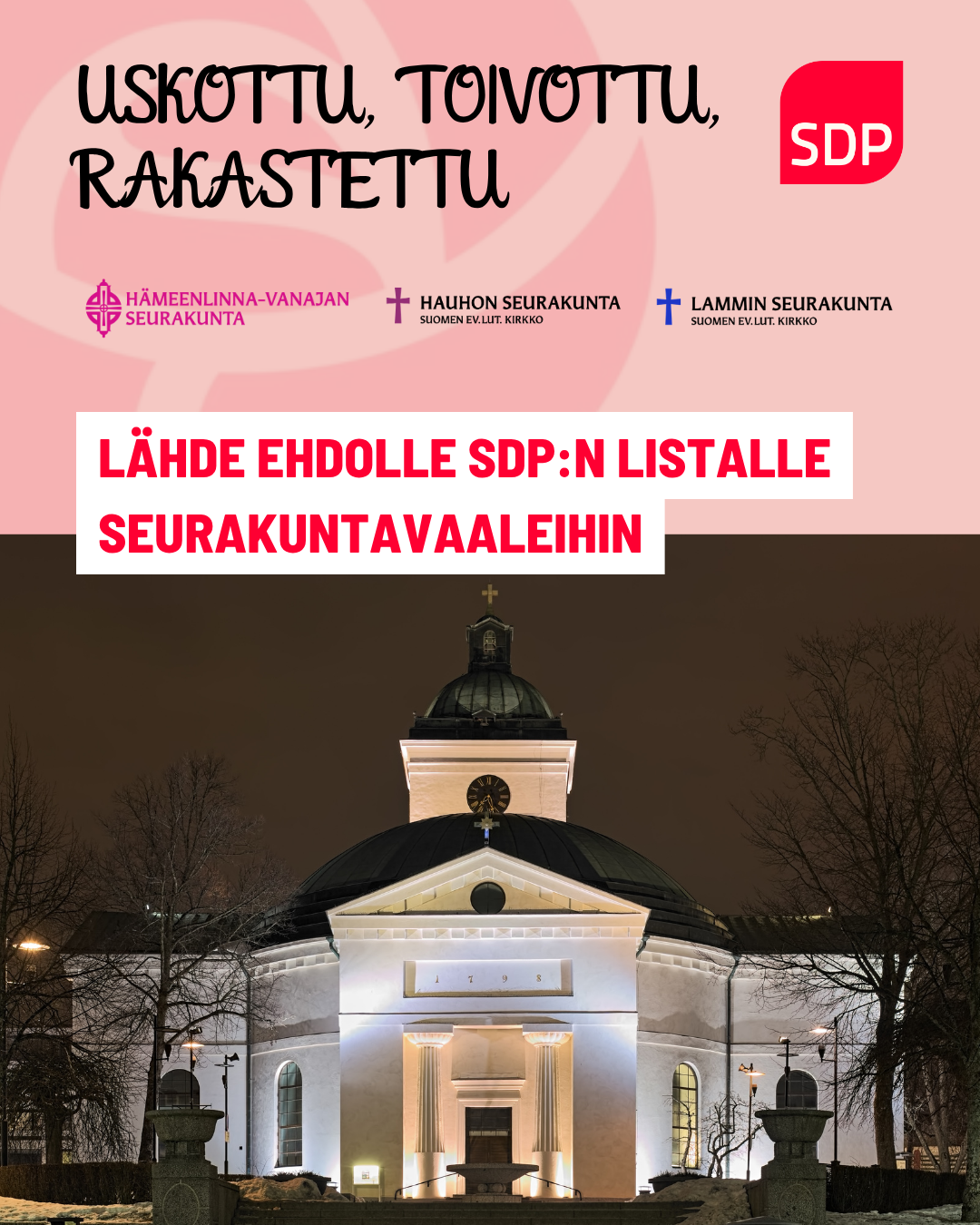 Seurakuntavaalit syksyllä, asetu ehdolle